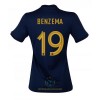 Maglia ufficiale Francia Karim Benzema 19 Casa Mondiali 2022 per Donna